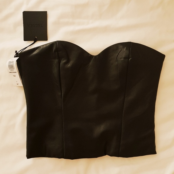 COPY - NWT ARITZIA TALULA Bustier Leather tube top - Picture 3 of 4